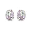 Pendientes de plata s925 con diseño de nicho de aguja, flores moradas, nuevos pendientes de flores East Gate, pendientes de brocado floreciente