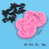 Formas para Assar Bolo Formas de Silicone com Relevo Formas de Decoração de Bolo Tira Longa Rosa Formas de Coroa Flutuante Formas de Fondant