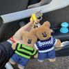 Lindo y Lindo Oso de Frijol Maillard Peluche Llavero de Coche Colgante de Bolsa Peluche Oso de Peluche Colgante Decoración
