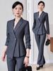 Saco de traje a rayas mujer 2024 nuevo otoño e invierno alta gama entrevista traje formal temperamento estudiantes universitarios herramientas profesionales