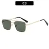 Gafas de Sol Metálicas con Doble Puente de Estilo Europeo y Americano Transfronterizas, Elegantes y Modernas Gafas Unisex con Protección UV