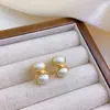 2025 Nuevos Pendientes Ovalados de Perla Retro Otoño e Invierno Francés Nuevos de Nicho Simples Versátiles Pendientes Pendientes Pendientes