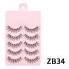 Dingsen Pestañas Postizas Mayoreo Suministro Estable 5 Pares de Pestañas Maquillaje Natural Maquillaje Diario Pestañas Cos