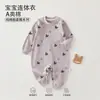 Roupa para Bebê Anyang Macacão para Bebê Classe A Algodão Puro Manga Longa Roupa para Engatinhar Pijama para Bebê Body Jacquard Sem Costura