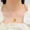 Artesanía tradicional de arena dorada, colgante de calabaza de ágata roja estilo chino, incrustado con diamantes, collar de la fortuna y la prosperidad con elixir de ojo de tigre, collar de calabaza