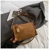 Bolsa Feminina Estilo Coreano Novo 2025 Bolsa Transversal Retrô Bolsa Quadrada Pequena Bolsa de Ombro e Mão Feminina Popular Moda Textura Tendência