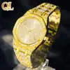 Reloj Hip-Hop Full Diamante con Esfera Grande y Diseño de Cielo Estrellado, Reloj de Moda para Hombre, Más Vendido Transfronterizo Reloj de Cristal de Cuarzo