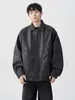 Chaqueta de cuero estilo callejero americano para hombre, nueva colección 2026, corte limpio, marca de moda Medela, chaqueta de motociclista casual holgada