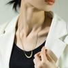 Estilo Francés Ins Nicho Gama Alta Codo Curvo Colgante Temperamento Femenino Todo Fósforo Acero de Titanio Oro de 18K Collar Cadena de Clavícula