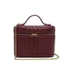 Bolsa para Lonchera Nueva Tejida de Primavera Temprana Transfronteriza, Bolsa de Caja Tejida Hecha a Mano, Bolso de Maquillaje de Cadena de Alta Calidad, Bolso para el Trabajo
