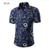 Camisa de manga corta para hombre de AliExpress, nueva, talla grande, con estampado de moda, estilo británico, en diez colores.