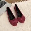 Mocasines Transfronterizos Europeos y Americanos para Mujer, Gamuza, Talla Grande, Casual, Comercio Exterior, Suela Plana, Punta Redonda, Nuevo Estilo Europeo y Americano, Venta al por Mayor Talla Grande