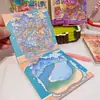 Nuevo Libro Coleccionador de Escenas Miniatura de Paisaje Cuadrado Pequeño, Libro de Paisajes de Dibujos Animados Lindos, Libro de Pegatinas, Juguete Popular para Niños