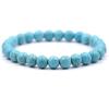 Pulseira de Cristal Natural Cristal Branco Obsidiana Lunar Turquesa Branca Olho de Tigre Lápis Lápis Pulseira Elástica de Contas
