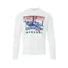 Camiseta Casual de Manga Larga Unisex T1300 High Street Estilo Americano Patrón Retro Tendencia Callejera Diseño Impreso Corte Delgado para Hombre