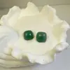 Joyas Lingge Estilo Vacacional Europeo y Americano Pendientes de Aro Pequeños Geométricos de Colores Dulces Pendientes de Resina Brillantes Estilo Fresco Ins