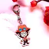 Llavero acrílico de dibujos animados de One Piece, colgante accesorio para mochila de One Piece Luffy Zoro al por mayor, One Piece