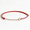 Pulsera de Oro Puro 999 con Cuentas de la Suerte, Hilo Rojo para el Año de Nacimiento, Mes Completo del Bebé, Adulto, Ceremonia de Apertura, Joyería de Oro, Regalo Casual