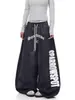 Venta Directa de Fábrica Calle Principal Americana Pantalones Deportivos con Estampado de Letras Desgastados para Mujer Marca de Moda Pantalones Rectos Sueltos de Pierna Ancha Populares