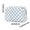 Bolsa de almacenamiento a cuadros transfronteriza Qiao Mu, de alta calidad, bolsa de cosméticos de gran capacidad, organizador de cosméticos de viaje, bolsa de almacenamiento portátil