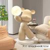 Adornos de piso para sala de estar, de lujo, con forma de oso violento, ligeros, para porche, decoración del hogar, tienda, sala de exposición, escultura de muñeca con un sentido de alto nivel.