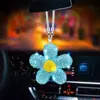 Colgante de Coche Margarita Pequeña con Pedrería para Espejo Retrovisor del Coche Decoración Interior de Coche Estilo Pastoral Fresco Pequeño Decoración de Coche