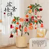 Decorações Penduradas de Lanterna de Rebanho de Ano Novo, Lanternas Vermelhas Estilo Chinês, Enfeites Pendurados de Bonsai de Ano Novo, Lanternas Pequenas Festivas Externas para o Festival da Primavera