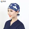 Gorro Quirúrgico Estampado Femenino Algodón Puro Gorro de Enfermera Gorro Baotou Nacido de la Luna Doctor de Clínica Dental y Estomatológica Gorro de Trabajo Masculino
