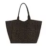Bolsa Fashion Estilosa com Estampa de Leopardo Europeia e Americana para Mulheres, Bolsa de Ombro Casual Preguiçosa de Nicho Novo, Bolsa Tote de Grande Capacidade para o Dia a Dia