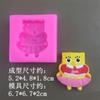Forma de Desenho Bob Esponja Estrela do Mar Chefe Caranguejo Molde de Silicone Molde para Gesso Gota Molde para Sorvete Mousse