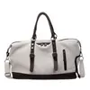 Bolsa de Viagem de Lona com Logo Personalizável Bolsa de Mão Moda Retrô Bolsa de Ginástica Grande Capacidade Bolsa Esportiva para Yoga Personalizável