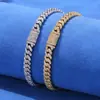 Hip-Hop Europeo y Americano Transfronterizo Cadena Cubana de 6 mm Plata S925 Fila Única Moissanita Pulsera para Hombre Joyería de Alta Gama Personalización