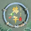 Pulsera Roja Tradicional para Mujer con Borlas para el Festival del Bote del Dragón, Pulsera de Cuerda de Cinco Colores, Pulsera Hecha a Mano de Estilo Étnico al por Mayor