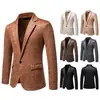 Amazon Blazer Casual de Gamuza Agrietada Estilo Vintage Ajuste Delgado de un Solo Botón para Hombre Traje de Negocios Británico para Hombre