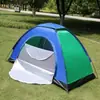 Tienda de campaña para niños de doble puerta para acampar al aire libre, tienda interior para el hogar, ligera, con mosquitero para acampar, impermeable y a prueba de sol, tienda plegable