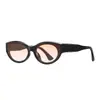 Gafas de Sol Estilo Celebridad para Mujer, Gafas Retro Hot Girl Ojo de Gato Marco Pequeño, Populares Polarizadas Protección UV Gafas para Rostro Pequeño