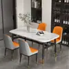 Mesa de Comedor para el Hogar y Combinación de Sillas Mesa de Comedor Restaurante Una Mesa Cuatro Sillas Apartamento Pequeño Mesa de Comedor Rectangular Simple Imitación Otro