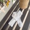 Meia-calça feminina de malha com laço fofo para primavera de 2024, moda coreana