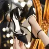 Zapatos de Salón de Punta Fina Estilo Francés, Tacones Altos Inspirados en Chanel para Mujer, Tacones Finos, Nuevo Modelo Versátil Primavera/Verano 2025, Juvenil y Sexy con una Sola Correa