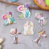 Colgante de Cruz de Madera de Pascua Transfronteriza, Manualidades Decorativas de Mariposas Florales, Adornos Decorativos de Pared para Puerta de Casa