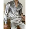 2026 Nueva Camisa de Negocios Casual de Gama Alta con Estampado Digital Transfronterizo para Hombre