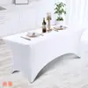 Funda de mesa elástica de color liso para comercio exterior transfronterizo de Amazon para bodas, banquetes y eventos, funda de mesa rectangular de cobertura total, venta al por mayor del fabricante
