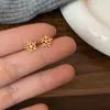 Estilo Japonés y Coreano Ins Super Brillante Circonita Copo de Nieve Hilo para Oreja Lujo Ligero Moda Alto Sentido Diseño Aretes Personalizado Elegante Versátil