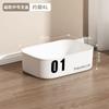 Caja de almacenamiento de escritorio con tapa para artículos diversos, cesta para guardar aperitivos, escritorio para dormitorio, almacenamiento de cosméticos, archivador de plástico japonés