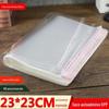 Saco autoadesivo OPP 23 * 23 dupla camada 5 boca larga de seda grande saco transparente à prova de poeira saco plástico de filme engrossado à prova de poeira