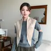 Vestido com Senso de Design de Moda Gola Lenço Pequeno Feminino Tricô Lenço Pequeno Gola Falsa Triângulo Externo Xale Moda Versátil
