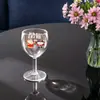 Copa de plástico transfronteriza con estampado de dibujos animados, copa de vino de regalo transparente, copa de vino de plástico de grado alimenticio