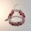 Pulsera de Cuentas de Vidrio Bolsa de la Suerte Estilo Chino como Fuego Nuevo Pulsera de Temperamento Moda China Joyería de Tendencia Nacional de Alta Gama