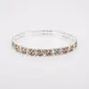 Pulseira de strass versátil pulseira de senso avançado pulseira de diamante atacado pulseira elástica totalmente cravejada de diamantes pulseira de strass de 4 fileiras pulseira feminina