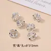 Fábrica directa de accesorios de cuentas de encaje de diamantes de oro de 18 quilates colgante DIY collar accesorios pequeños redondos al por mayor